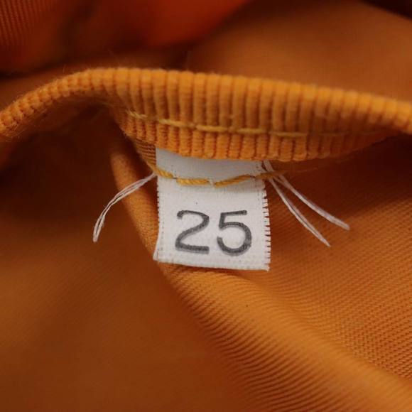 PRADA Purse Pouch Nylon Orange Gold Auth ki5232 - Picture 11 of 16
